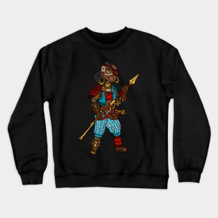 african american pirate girl. Crewneck Sweatshirt